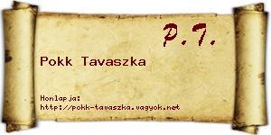 Pokk Tavaszka névjegykártya